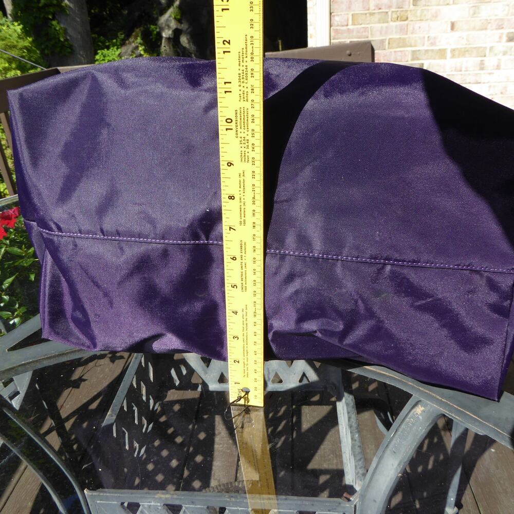 Longchamp Le Pliage Expandable Travel Duffle Bag Nylon Purple Weekender Carry-On - Picture 6 of 16